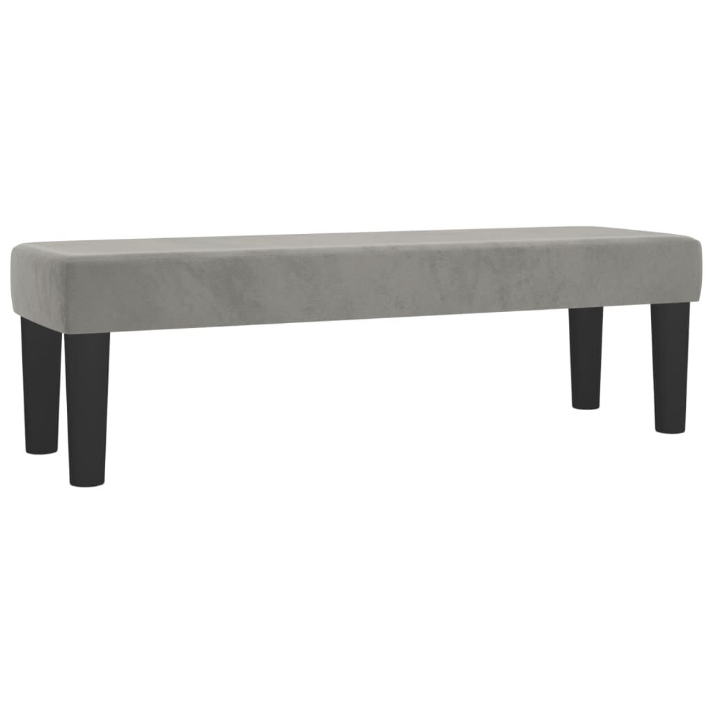 vidaXL Κρεβάτι Boxspring με Στρώμα Ανοιχτό Γκρι 140x190 εκ. Βελούδινο