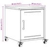 vidaXL Κομοδίνο Ροζ 36x38,5x43,5 εκ. από Χάλυβα