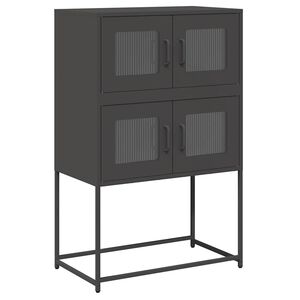 vidaXL Highboard Μαύρο 68x39x107 cm Ατσάλι