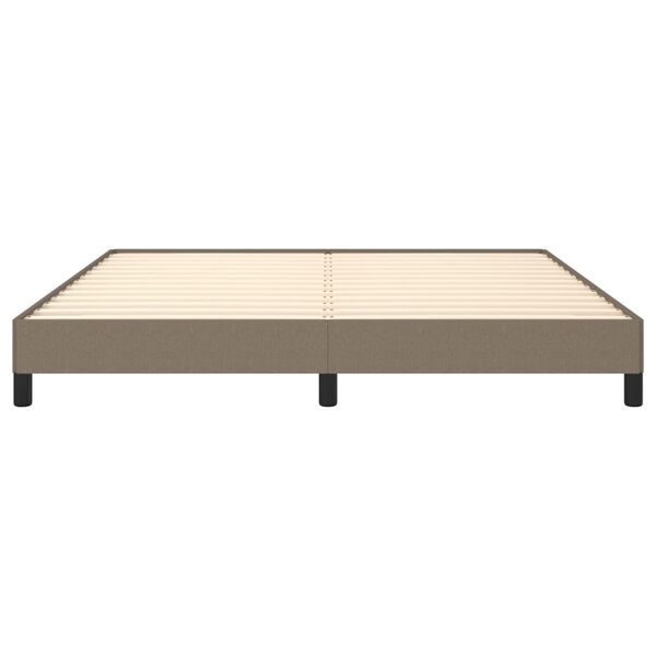 vidaXL Σκελετός Κρεβατιού Χωρίς Στρώμα Taupe 160x200 εκ. Υφασμάτινο