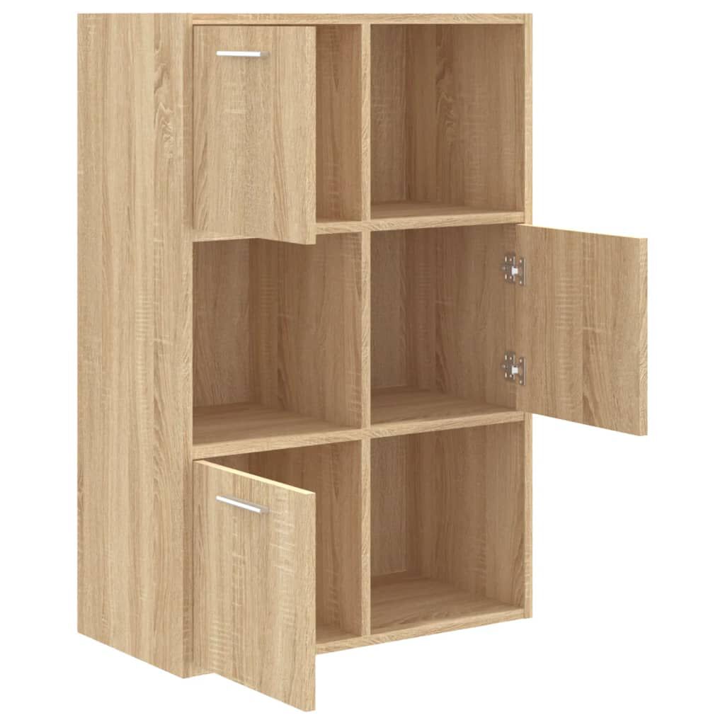 vidaXL Ραφιέρα με Ντουλάπια Sonoma Δρυς 60 x 29,5 x 90 εκ. Επεξ. Ξύλο