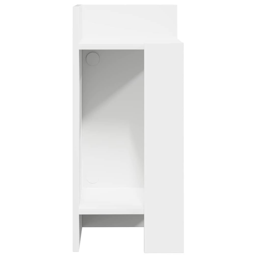 vidaXL Πλαϊνά Τραπεζάκια 2 τμχ με ράφι Λευκό 25,5x27x60 cm