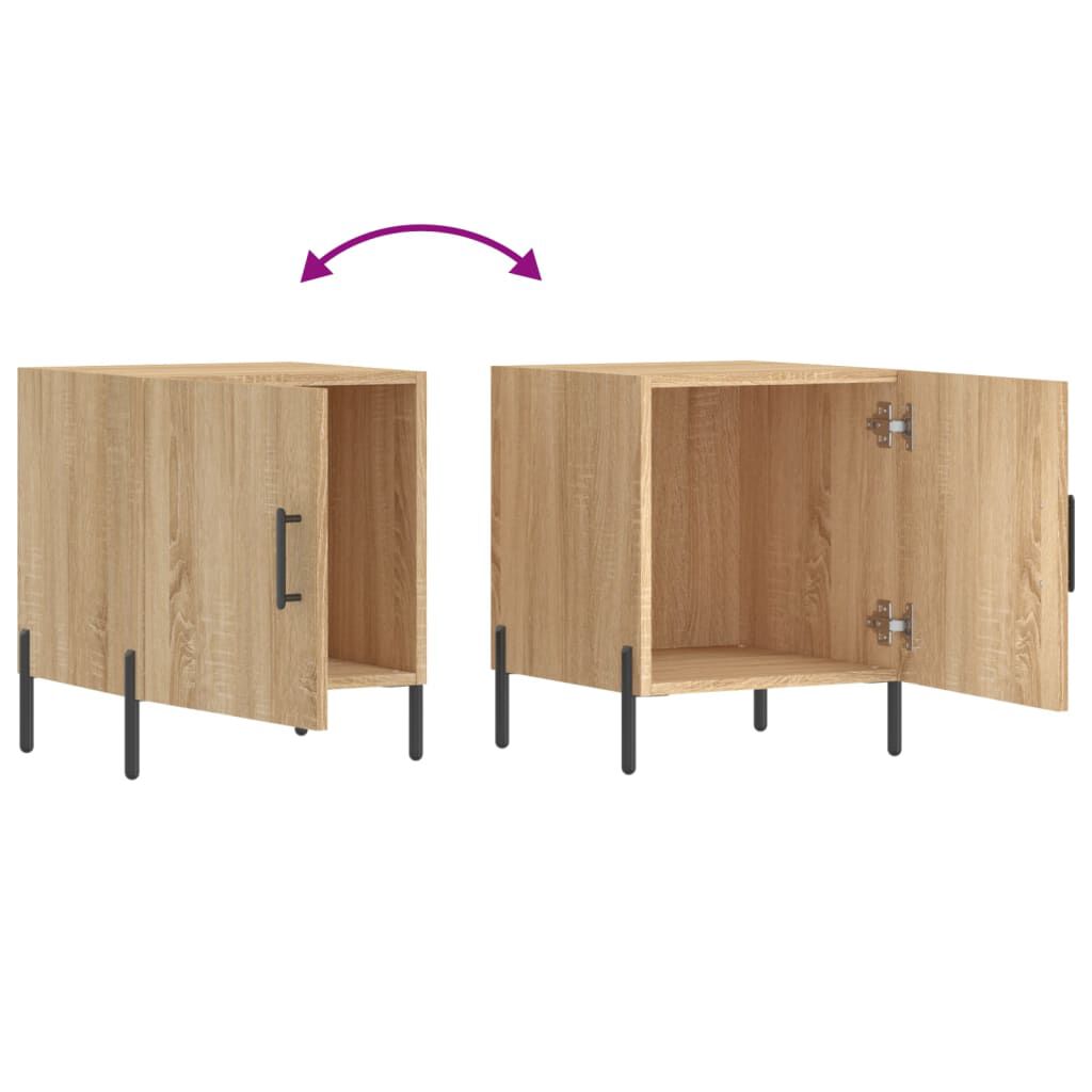 vidaXL Κομοδίνα 2 τεμ. Sonoma Δρυς 40x40x50 εκ. από Επεξεργασμένο Ξύλο