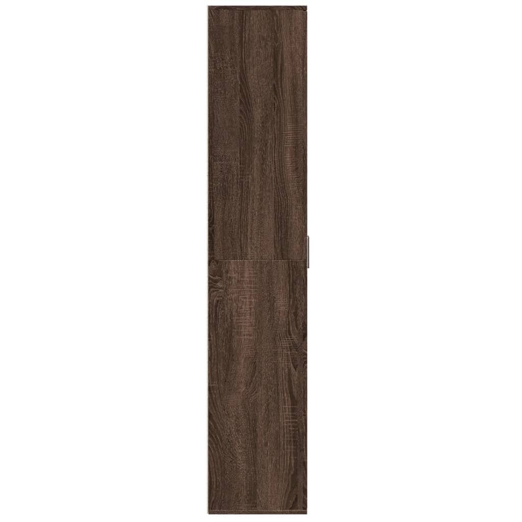 vidaXL Ντουλάπι Καφέ Δρυς 80x35x180 εκ. από Επεξεργασμένο Ξύλο