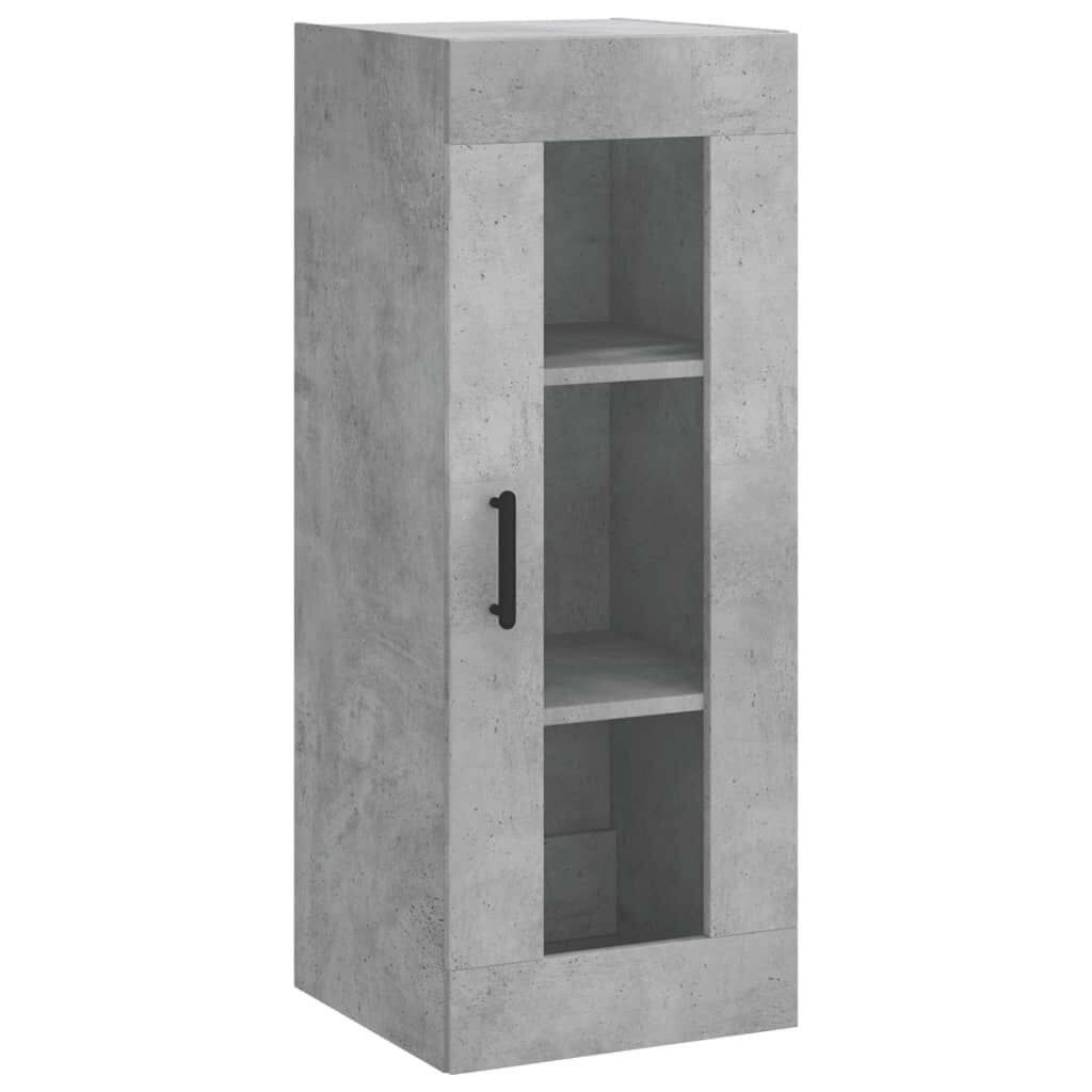 vidaXL Ντουλάπι Γκρι Σκυροδέματος 34,5x34x180 εκ. Επεξεργασμένο Ξύλο