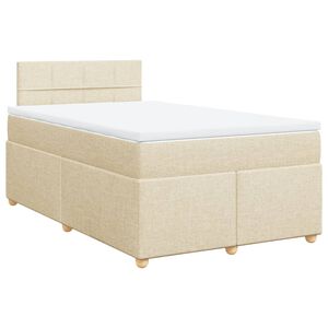 vidaXL &Kappa;&rho;&epsilon;&beta;ά&tau;&iota; Boxspring &mu;&epsilon; &Sigma;&tau;&rho;ώ&mu;&alpha; &Kappa;&rho;&epsilon;&mu; 120x190 &epsilon;&kappa;. &Upsilon;&phi;&alpha;&sigma;&mu;ά&tau;&iota;&nu;&omicron;