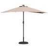 vidaXL Ομπρέλα Κήπου Taupe 294 x 150 x 224 εκ ύφασμα