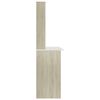 vidaXL Γραφείο με Ράφια Λευκό/Sonoma Δρυς 110x45x157 εκ. Μοριοσανίδα