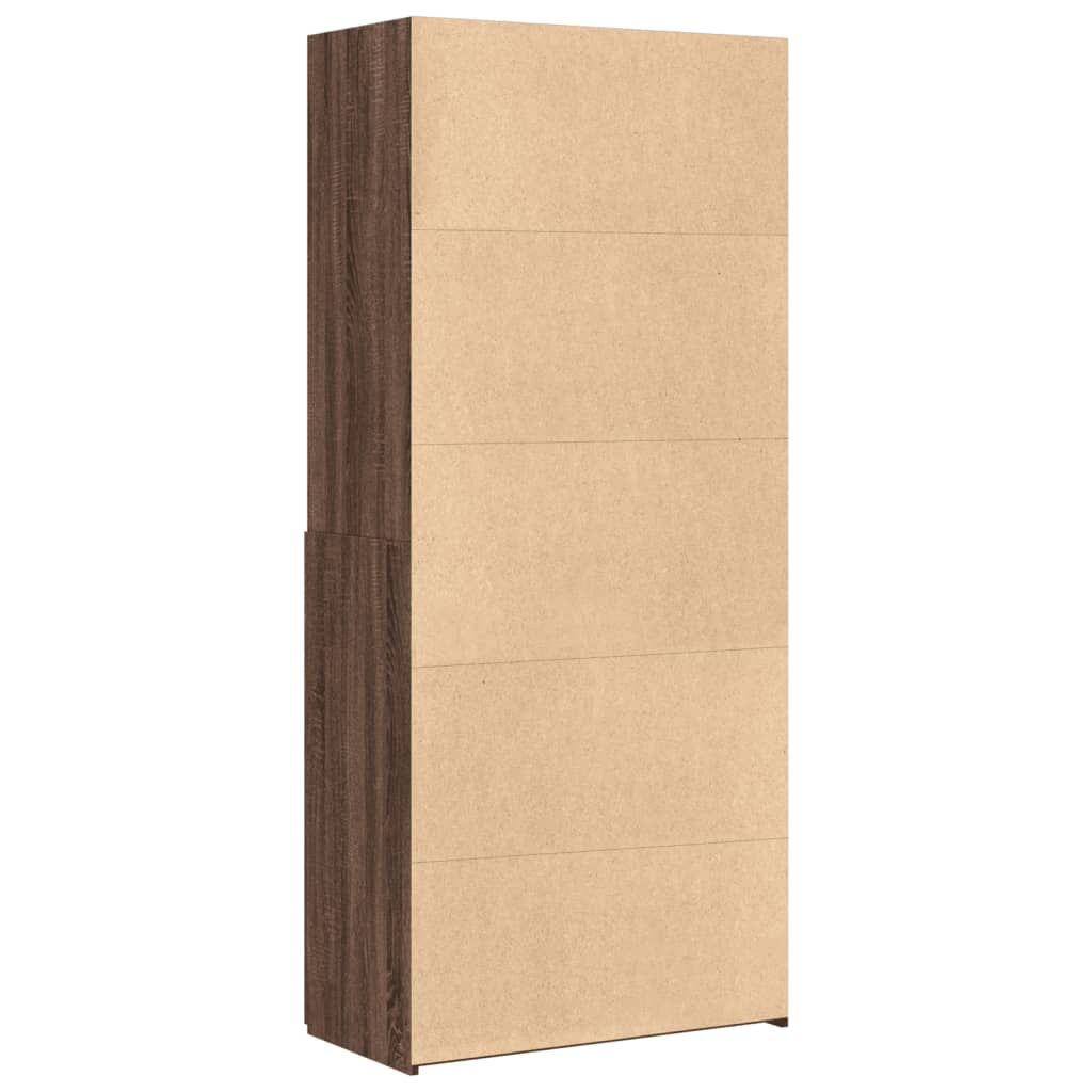 vidaXL Ντουλάπι Καφέ Δρυς 80x42,5x185 εκ. από Επεξεργασμένο Ξύλο