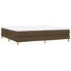 vidaXL Κρεβάτι Boxspring με Στρώμα Σκούρο Καφέ 200x200 εκ. Υφασμάτινο