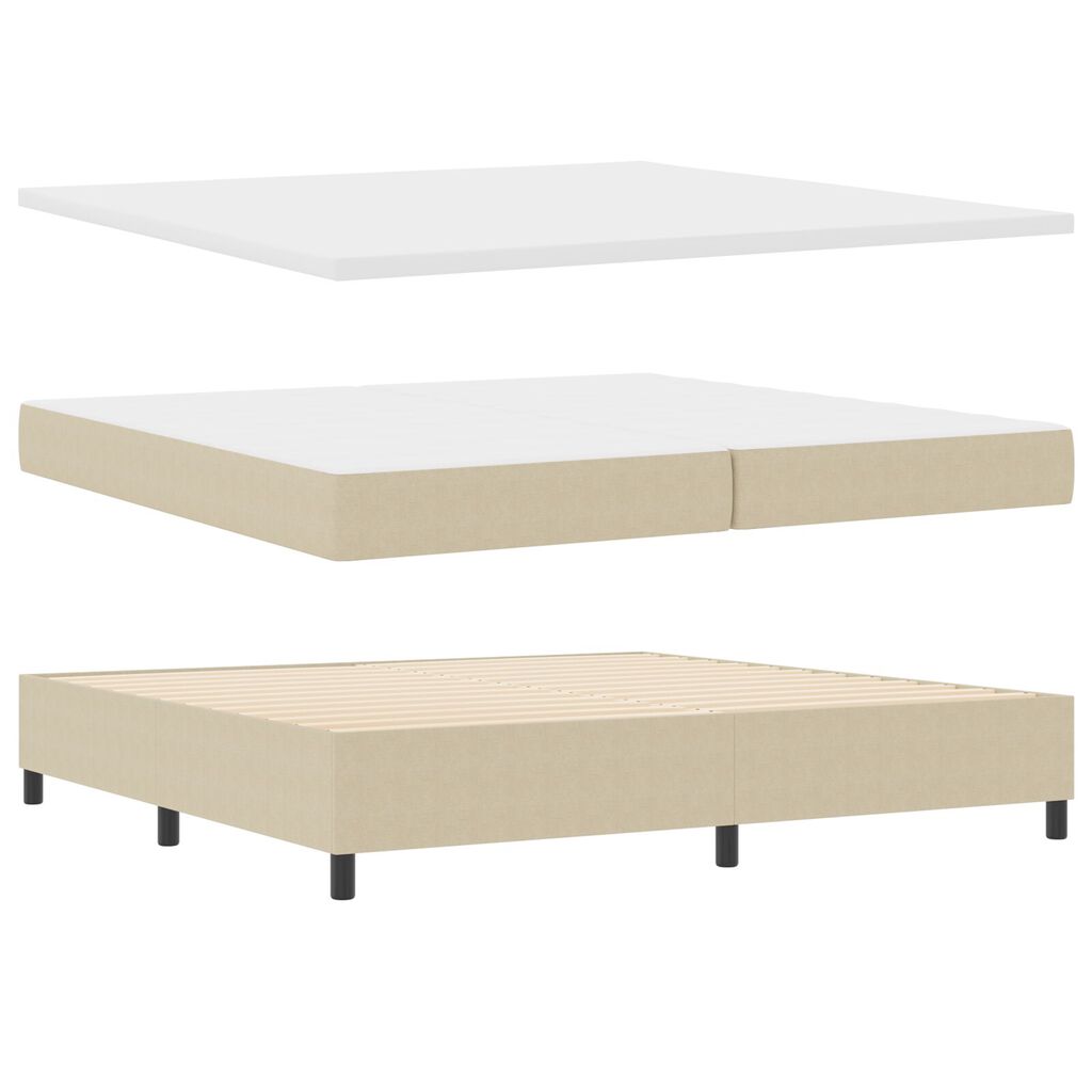 vidaXL Κρεβάτι Box Spring με Στρώμα & LED Φως Πράσινο Γκρι 200x200 cm από Ύφασμα Κόρντουροϊ