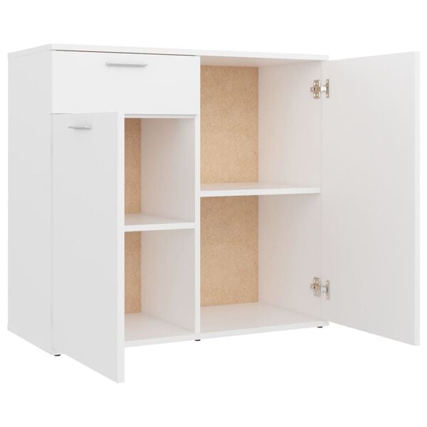 vidaXL Ντουλάπι με Συρτάρι Λευκό 80 x 36 x 75 εκ. από Επεξ. Ξύλο