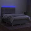 vidaXL &Kappa;&rho;&epsilon;&beta;ά&tau;&iota; Boxspring &mu;&epsilon; &Sigma;&tau;&rho;ώ&mu;&alpha; & LED &Alpha;&nu;.&Gamma;&kappa;&rho;&iota; 140x200&epsilon;&kappa;. &Upsilon;&phi;&alpha;&sigma;&mu;ά&tau;&iota;&nu;&omicron;