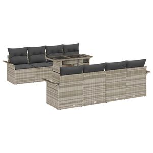 vidaXL &Sigma;&epsilon;&tau; &Kappa;&alpha;&nu;&alpha;&pi;έ &Kappa;ή&pi;&omicron;&upsilon; &mu;&epsilon; &mu;&alpha;&xi;&iota;&lambda;ά&rho;&iota; 9 pcs &Alpha;&nu;&omicron;&iota;&chi;&tau;ό &gamma;&kappa;&rho;&iota; &sigma;&upsilon;&nu;&theta;&epsilon;&tau;&iota;&kappa;ό &rho;&alpha;&tau;ά&nu;