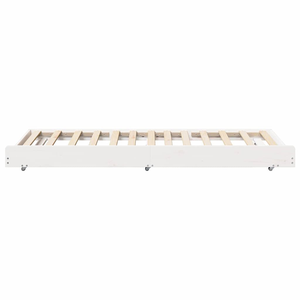 vidaXL Σκελετός Κρεβατιού Λευκό 80 x 200 cm Μασίφ ξύλο πεύκου