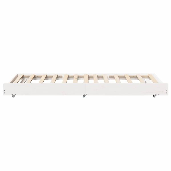 vidaXL Σκελετός Κρεβατιού Λευκό 80 x 200 cm Μασίφ ξύλο πεύκου