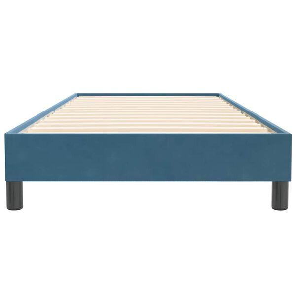 vidaXL Κρεβάτι Boxspring χωρίς Στρώμα Σκούρο Μπλε 80x220 εκ. Βελούδινο