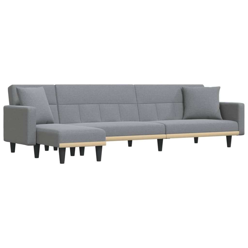 vidaXL Καναπές Κρεβάτι Γωνιακός Αν. Γκρι 275x140x70 εκ. Υφασμάτινος