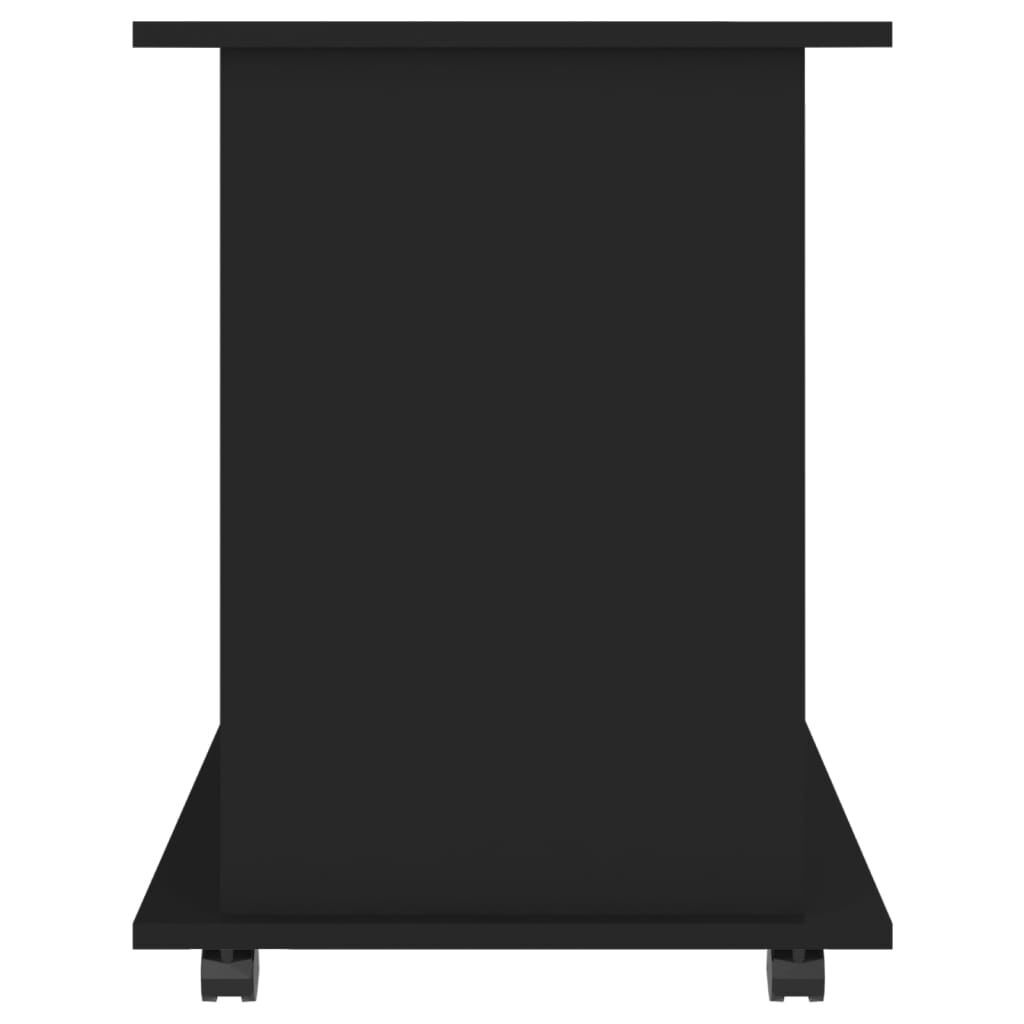 vidaXL Ντουλάπι Τροχήλατο Μαύρο 60 x 45 x 60 εκ. από Επεξ. Ξύλο