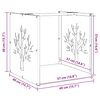 Ράφι για καυσόξυλα vidaXL 40x40x40 cm Ατσάλι σκληρυθέν στον αέρα