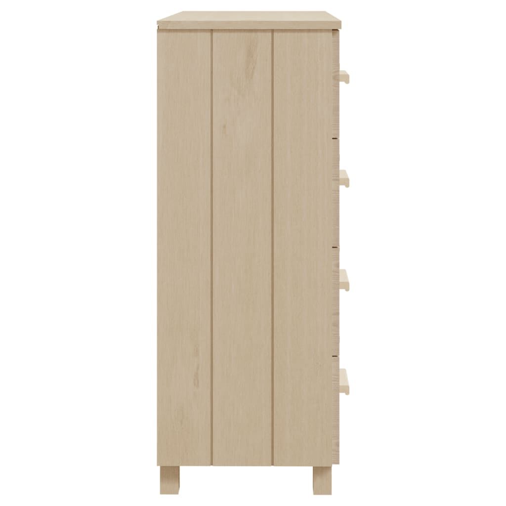 vidaXL Συρταριέρα HAMAR Καφέ Μελί 79 x 40 x 103,5εκ. Μασίφ Ξύλο Πεύκου