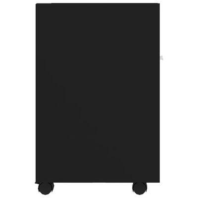 vidaXL Βοηθητικό Ντουλάπι με Τροχούς Μαύρο 33x38x60 εκ από Μοριοσανίδα