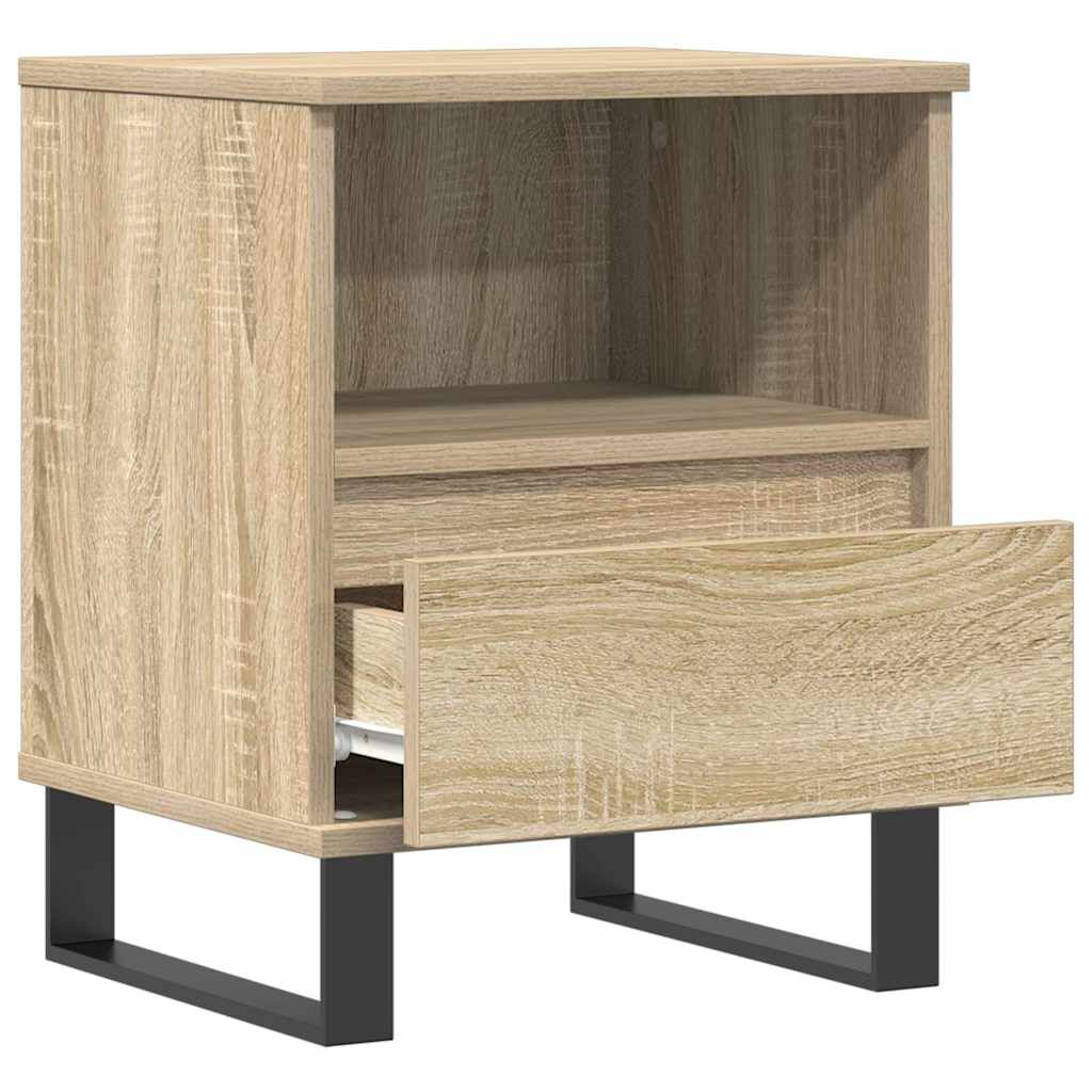 vidaXL Κομοδίνα 2 τεμ. Sonoma Δρυς 40 x 35 x 50 εκ. από Επεξεργ. Ξύλο