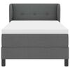 vidaXL Κρεβάτι box spring με στρώμα Σκούρο γκρι 80 x 200 cm ύφασμα