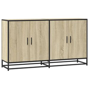 vidaXL Sideboard Sonoma Oak 134x35x76 cm &Kappa;&alpha;&tau;&alpha;&sigma;&kappa;&epsilon;&upsilon;&alpha;&sigma;&mu;έ&nu;&omicron; &xi;ύ&lambda;&omicron;