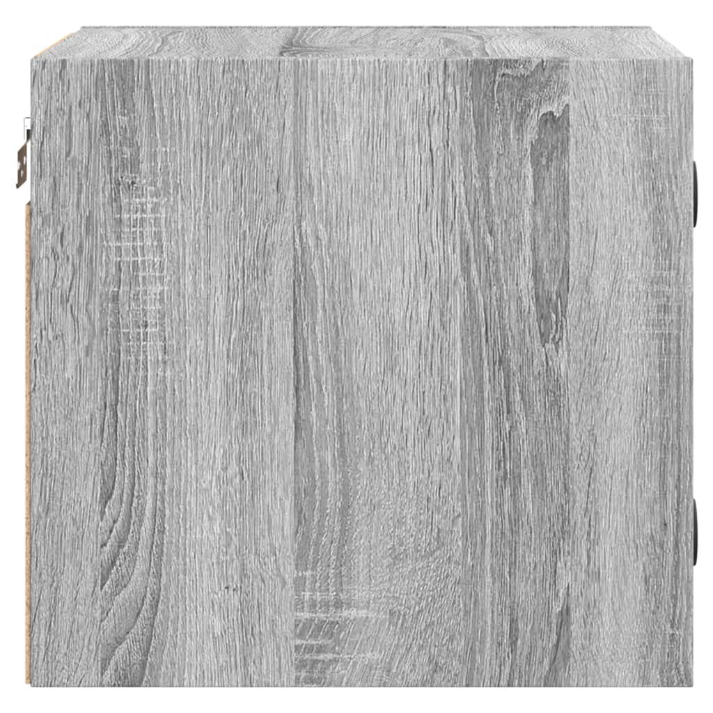 vidaXL Κομοδίνο Γκρι Sonoma 35x37x35 εκ. με Γυάλινη Πόρτα