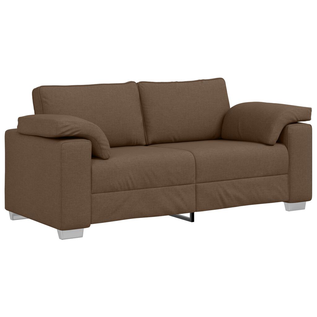 vidaXL Καναπές Loveseat Καφέ 140 εκ Υφασμάτινος