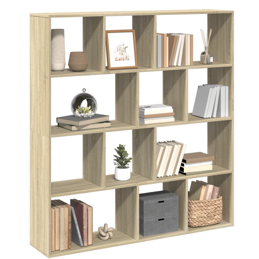 vidaXL Βιβλιοθήκη Χρώμα Sonoma Δρυς 132x29x141,5εκ. Επεξεργασμένο Ξύλο