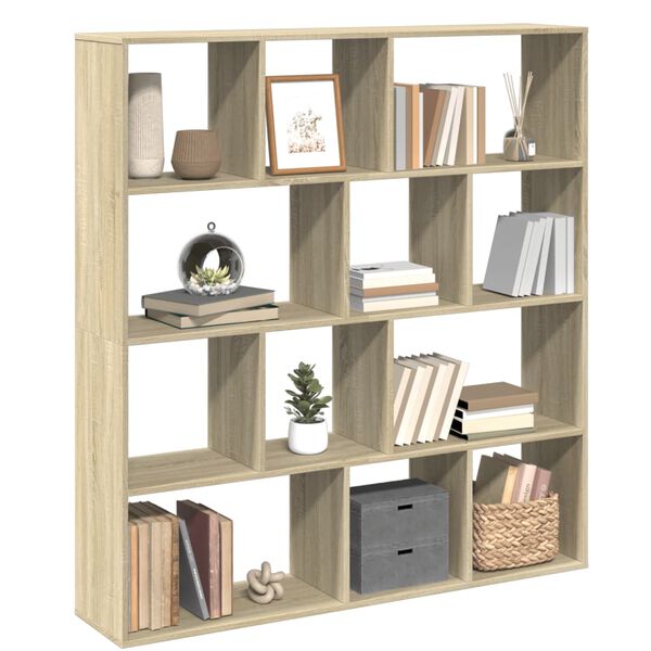 vidaXL Βιβλιοθήκη Χρώμα Sonoma Δρυς 132x29x141,5εκ. Επεξεργασμένο Ξύλο