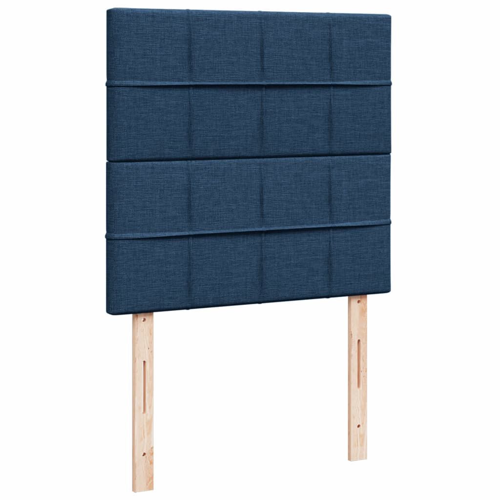 vidaXL Κρεβάτι Boxspring με Στρώμα Μπλε 80x200 εκ. Υφασμάτινο