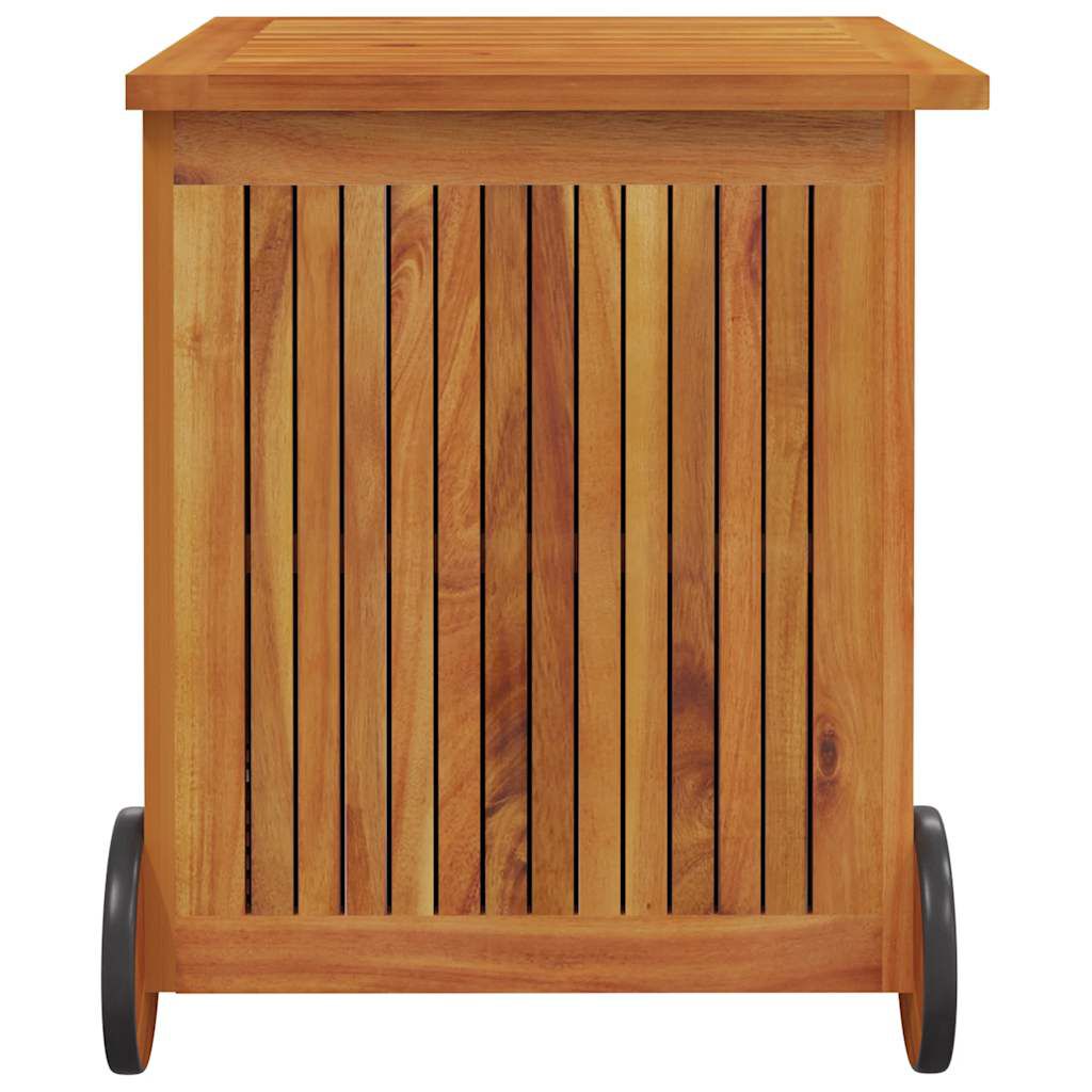 vidaXL Μπαούλο Αποθήκευσης Κήπου με Ρόδες 60x50x58 εκ. Μασίφ Ακακία