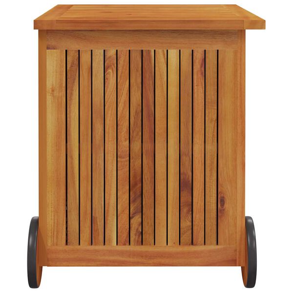 vidaXL Μπαούλο Αποθήκευσης Κήπου με Ρόδες 60x50x58 εκ. Μασίφ Ακακία