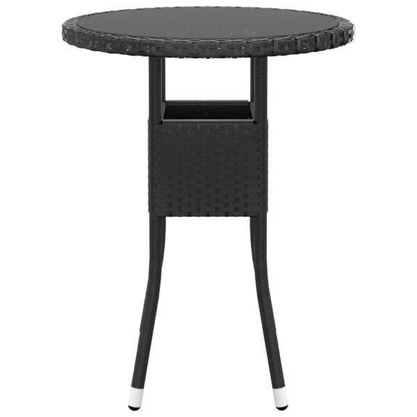 vidaXL Σετ Επίπλων Bistro Κήπου 3 τεμ. Μαύρο από Συνθετικό Ρατάν