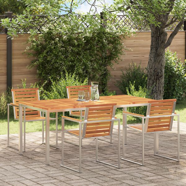 vidaXL Εξωτερική Τραπεζαρία 180x90x75 εκ Μασίφ Ξύλο Ακακίας