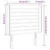vidaXL Κεφαλάρι Κρεβατιού LED Κρεμ 83x16x118/128εκ. Υφασμάτινο