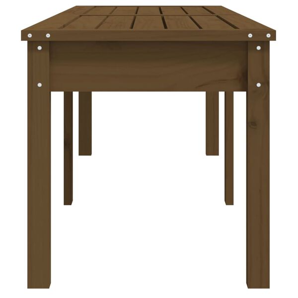 vidaXL Πάγκος Κήπου Διθέσιος Μελί 159,5x44x45 εκ. Μασίφ Ξύλο Πεύκου