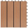vidaXL &Pi;&lambda;ά&kappa;&alpha; &Kappa;&alpha;&tau;&alpha;&sigma;&kappa;&epsilon;&upsilon;ή&sigmaf; 11 pcs &Xi;ύ&lambda;&omicron; teak 30 x 30 cm WPC