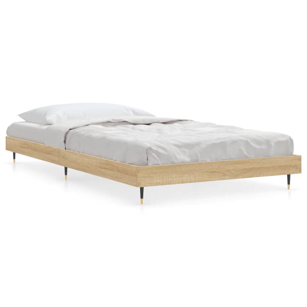 vidaXL Πλαίσιο Κρεβατιού Χωρ. Στρώμα Sonoma Δρυς 100x200εκ Επ. Ξύλο
