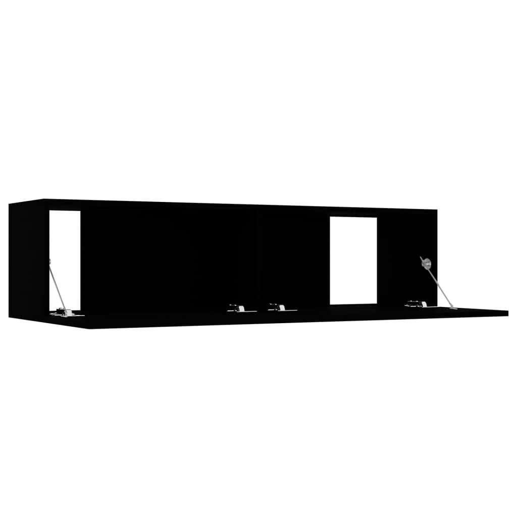 vidaXL Έπιπλο Τηλεόρασης Μαύρο 120 x 30 x 30 εκ. από Επεξ. Ξύλο