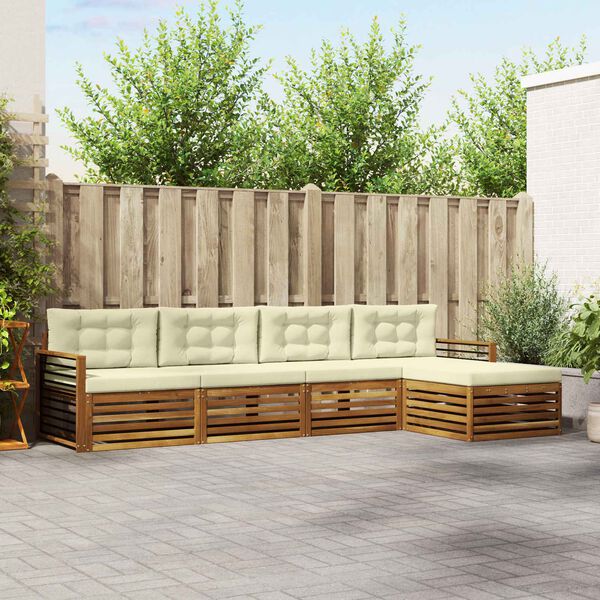 vidaXL &Sigma;&epsilon;&iota;&rho;ά &Kappa;&alpha;&nu;&alpha;&pi;έ &Epsilon;&xi;&omega;&tau;&epsilon;&rho;&iota;&kappa;&omicron;ύ &mu;&epsilon; &mu;&alpha;&xi;&iota;&lambda;ά&rho;&iota; 5 pcs &Phi;&upsilon;&sigma;&iota;&kappa;ό &kappa;&alpha;&iota; &Kappa;&rho;έ&mu;&alpha;