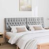 vidaXL Ταπετσαρισμένο κεφαλάρι Ανοιχτό γκρι 180 cm