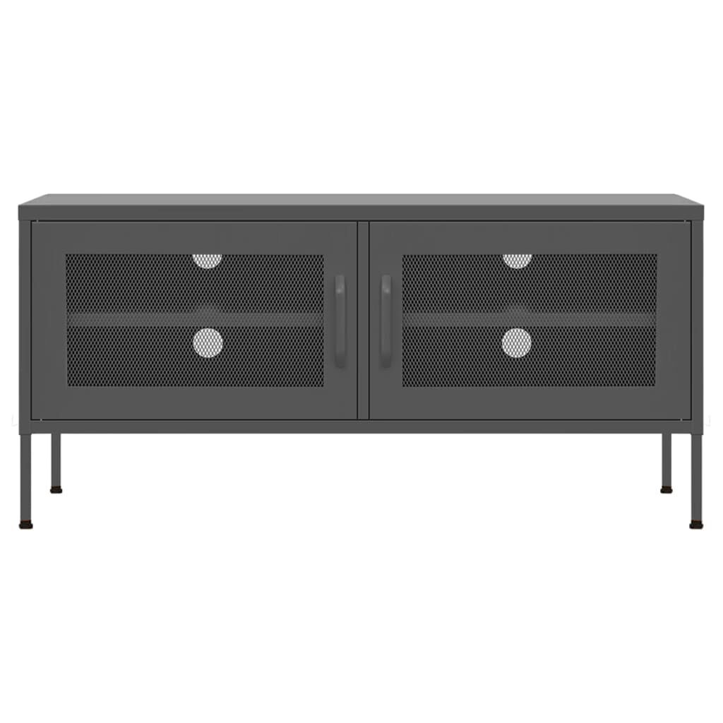 vidaXL Έπιπλο Τηλεόρασης Ανθρακί 105x35x50 εκ. από Ατσάλι