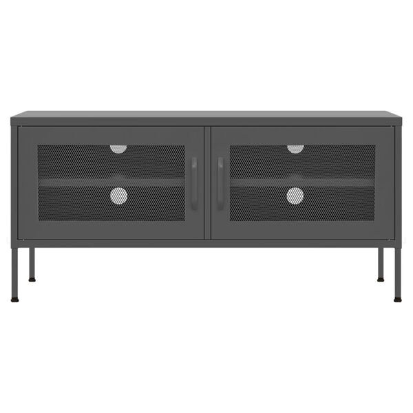 vidaXL Έπιπλο Τηλεόρασης Ανθρακί 105x35x50 εκ. από Ατσάλι
