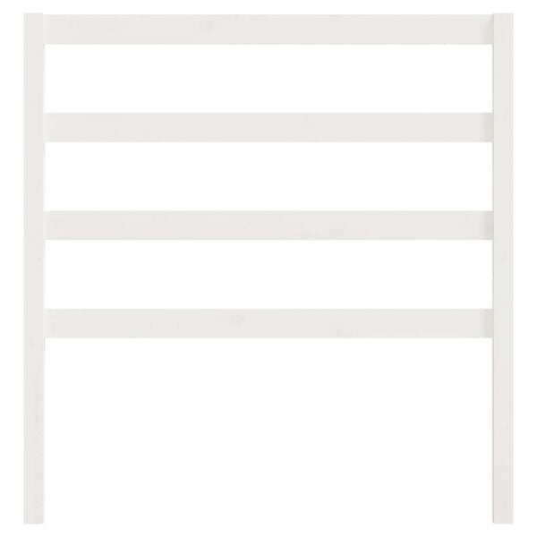 vidaXL Κεφαλάρι Κρεβατιού Λευκό 96 x 4 x 100 εκ. από Μασίφ Ξύλο Πεύκου