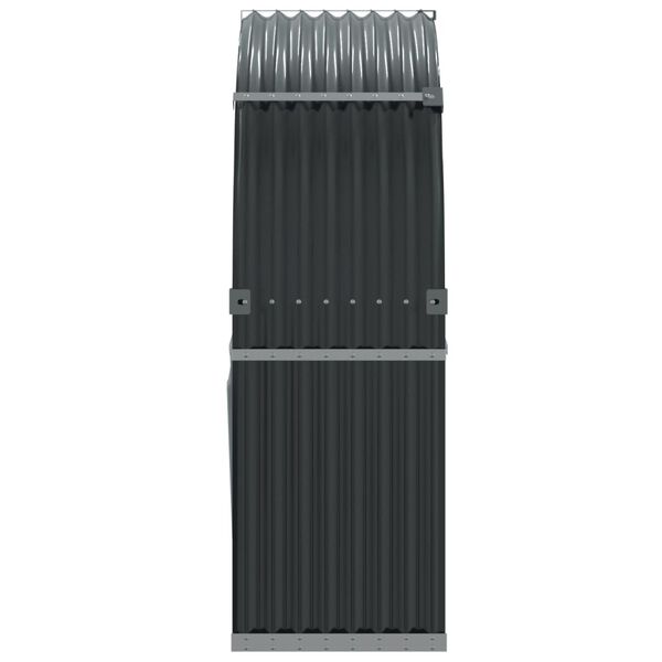 vidaXL Ξυλοθήκη Ανθρακί 120x45x140 εκ. από Γαλβανισμένο Ατσάλι