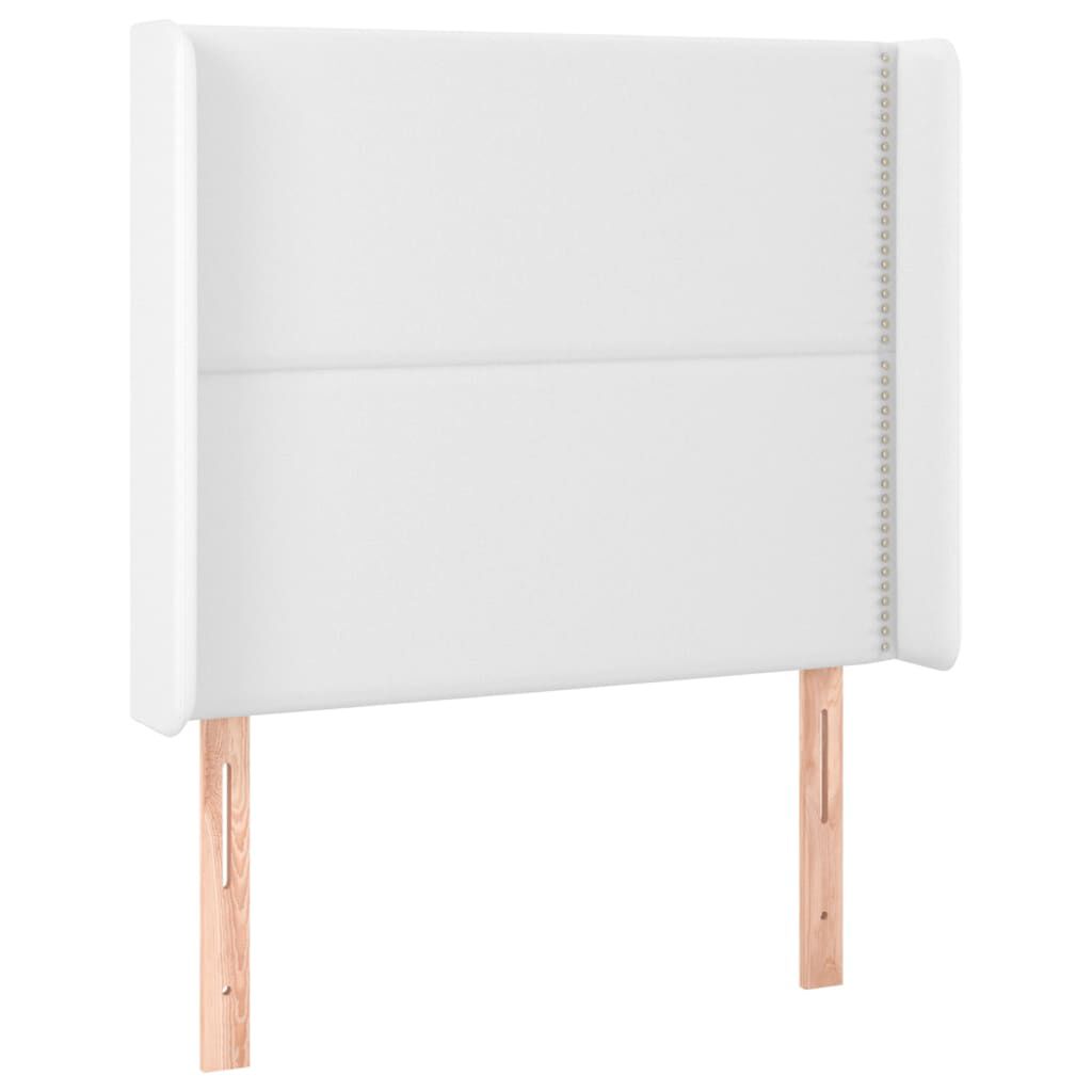 vidaXL Κεφαλάρι με Πτερύγια Λευκό 83x16x118/128 εκ.Συνθετικό Δέρμα